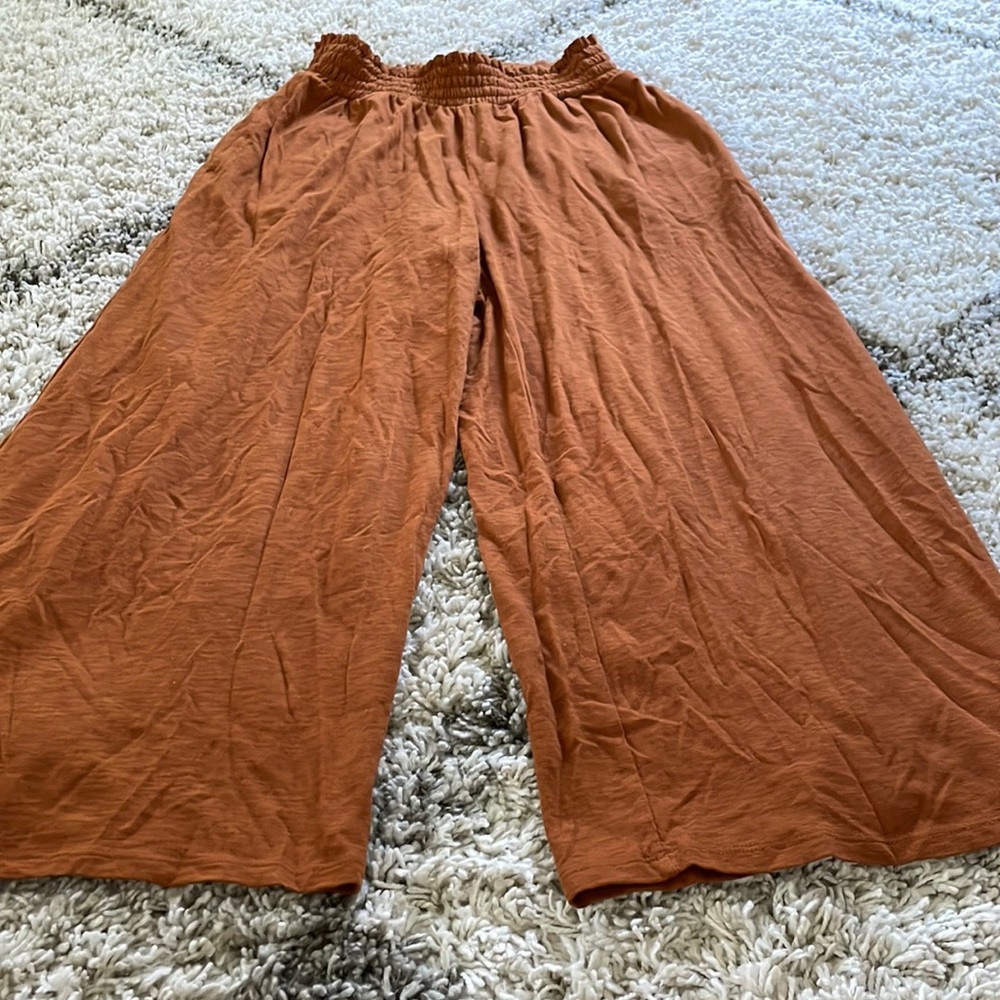 AE cropped palazzo pant rusted color small